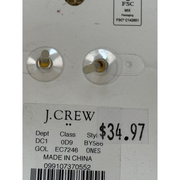 J.Crew Hypoallergenic Gold-Tone Triple Hoop Earrings For Women - Picture 3 of 7